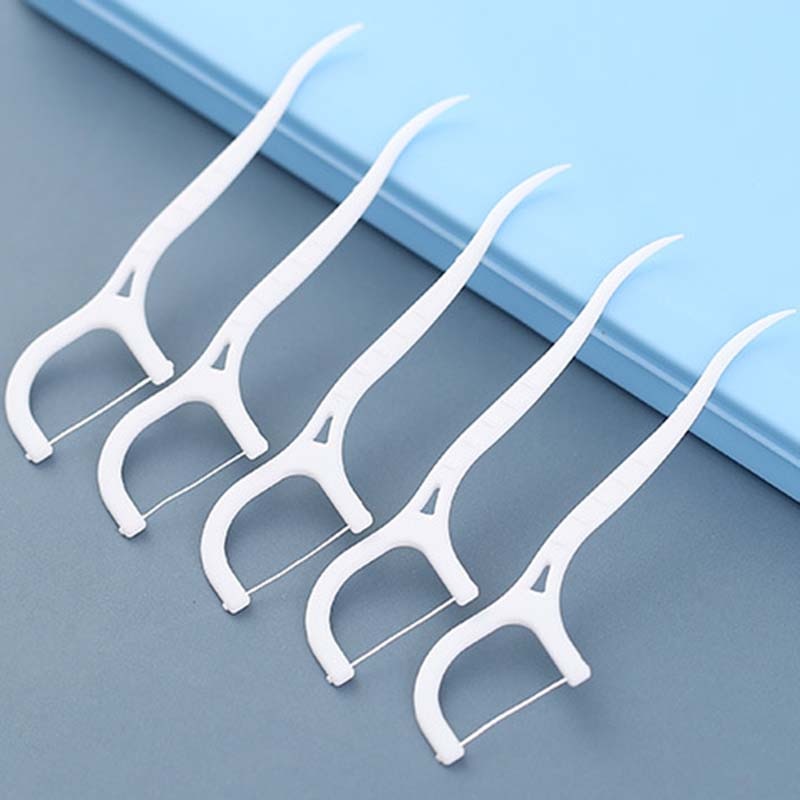 100 Dental Floss Toothpicks